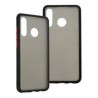 FUNDA GHIA HUMO SEMITRANSPARENTE/ BORDE NEGRO CON MICA PARA HUAWEI P30 LITE