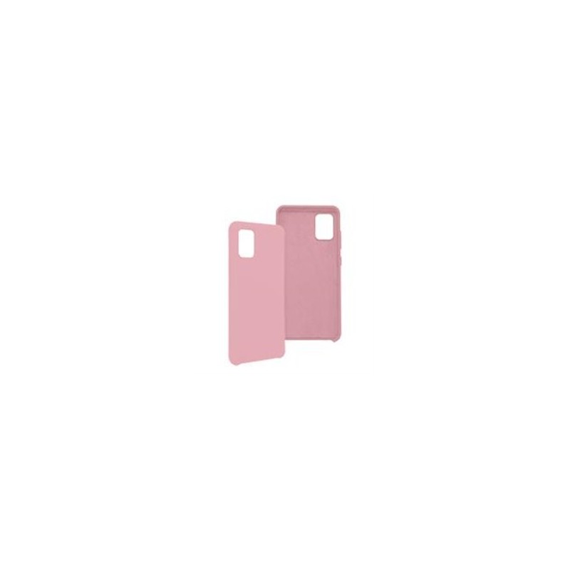 FUNDA GHIA DE SILICON COLOR  ROSA CON MICA PARA SAMSUNG A51S