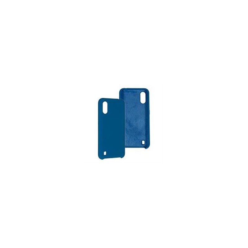 FUNDA GHIA DE SILICON COLOR AZUL CON MICA PARA SAMSUNG A01